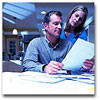 couple looking at papers